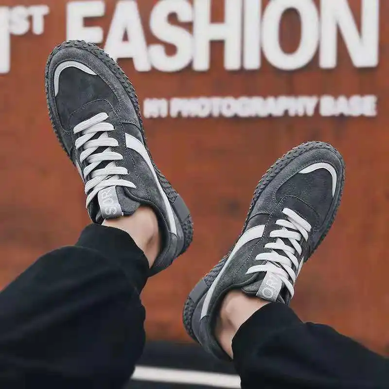 Мужская обувь 2018 Новая модная повседневная кроссовки спилок кожа дышащие весна и