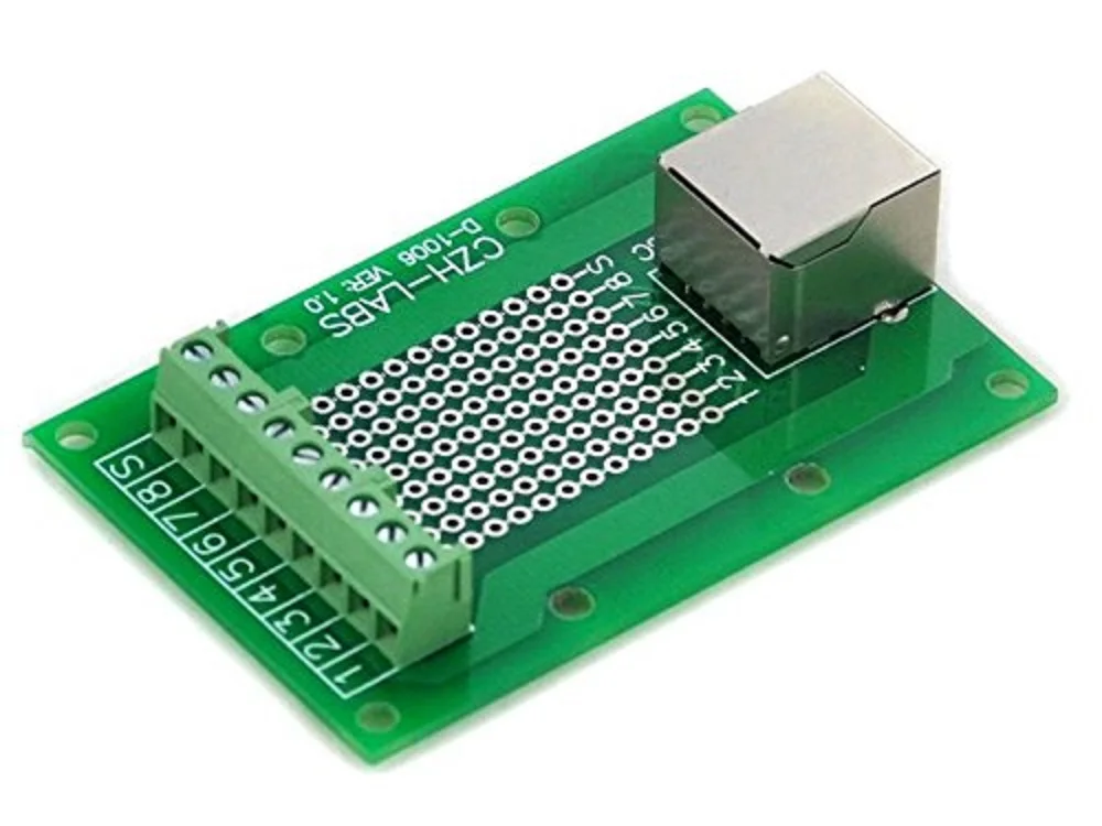 RJ45 8P8C прямоугольный экранированный домкрат соединитель клеммной колодки. |