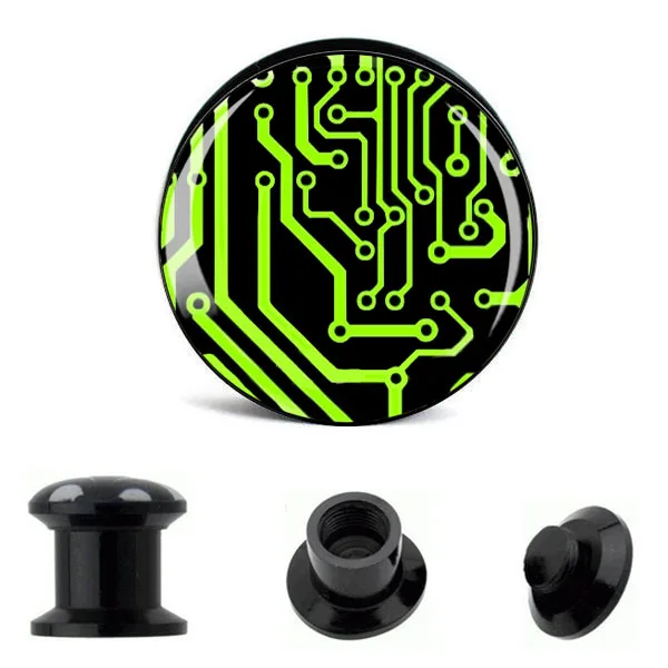 Дешевые украшения для тела черные серьги ушей вилка туннели пирсинга