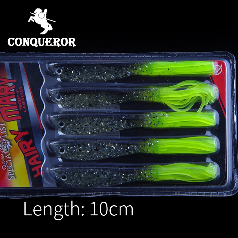 Conqueror новая яркая Мягкая приманка черви искусственная рыболовная Jig swim Shad
