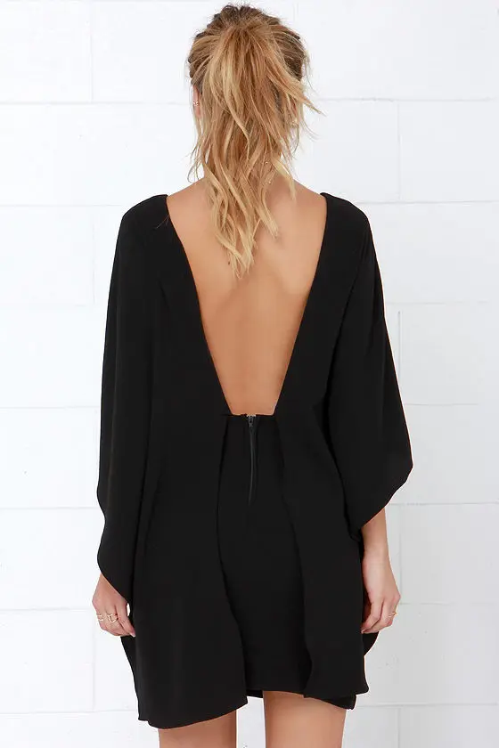 Элегантный плащ Платья для женщин спинки Ruffle слоистых крыло летучей мыши рукавом