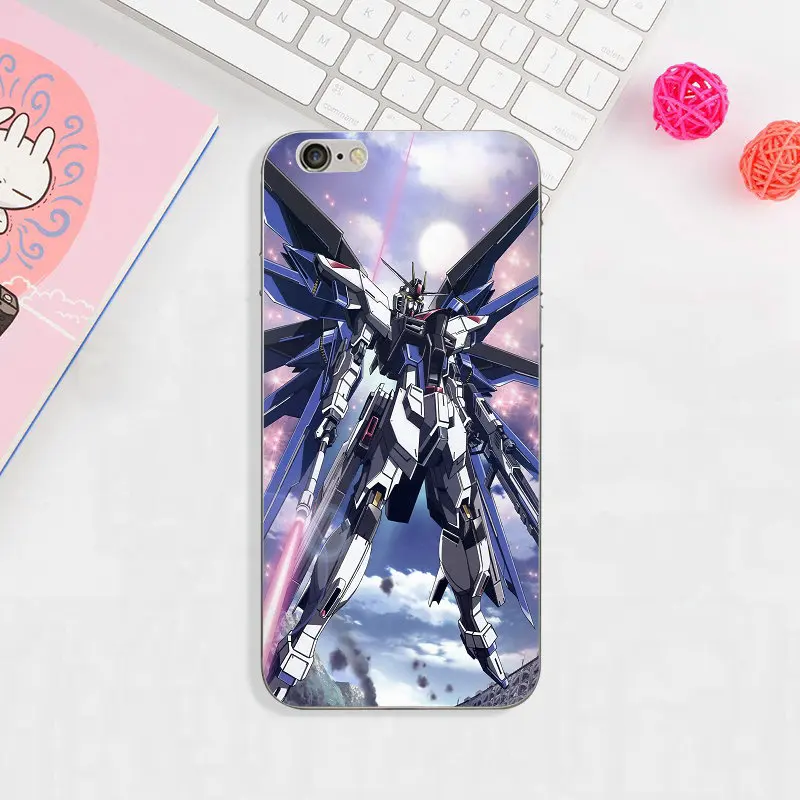 Cartoon Games Gundam Soft Clear TPU Silicon Mobile Phone Case For iphone 4 4s 5 5s se 6 6s plus 7 7plus 8 8plus X XR XS MAX | Мобильные
