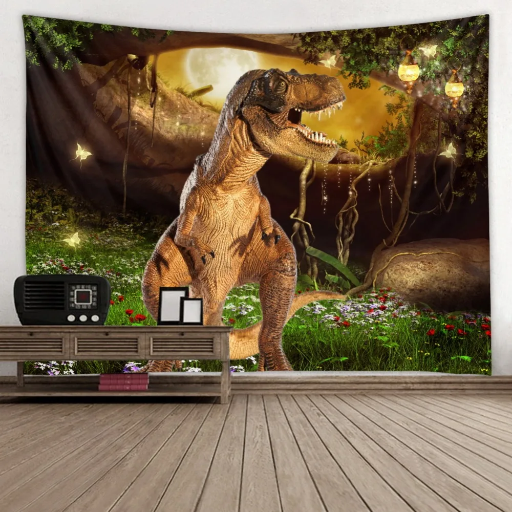 Лес динозавр гобелен цветок настенные Висячие Прямая доставка детская комната