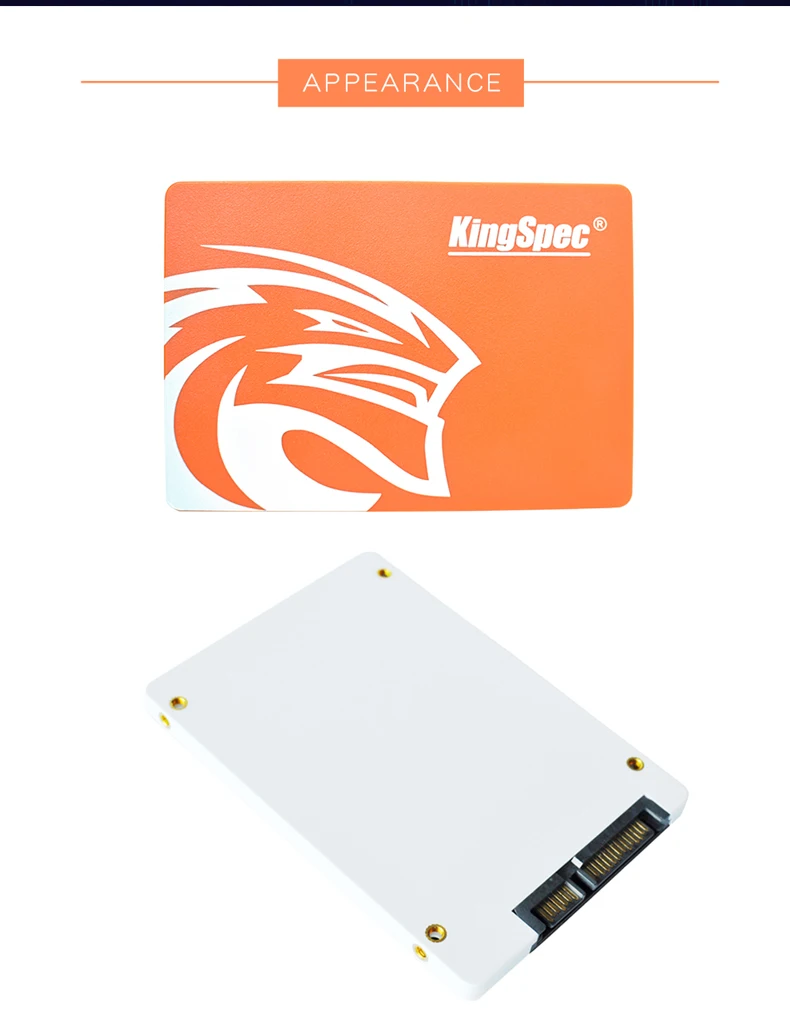 Kingspec SSD 2,5 дюймов SATA3 120 ГБ золотой 256 ГБ внутренний жесткий диск SATA жесткий диск 128 ГБ оранжевый для компьютера ноутбука