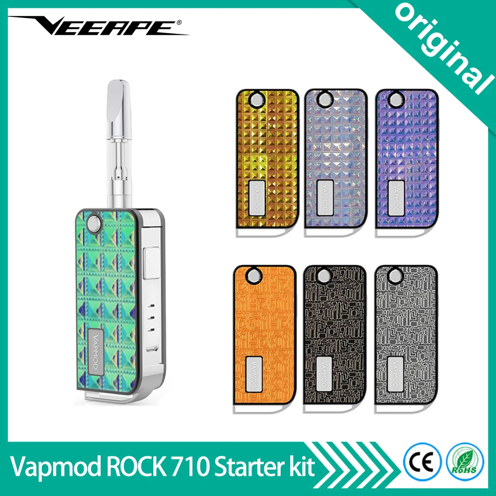 Оригинал Veeape Vapmod ROCK 710 2 в 1 стартовый набор 650 мАч батарея воск испаритель