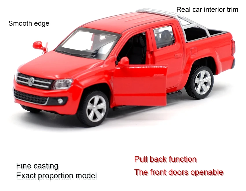 Новое поступление Caipo 1:43 Amarok литая под давлением модель автомобиля игрушка с выдвижной спинкой/для детей Подарки/обучающая коллекция игрушек