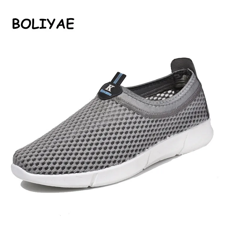 2019 New Sneakers Men's Summer Plus Size 35-46 Comfortable Casual Shoes Mesh Breathable Loafers Flats Footwear | Обувь