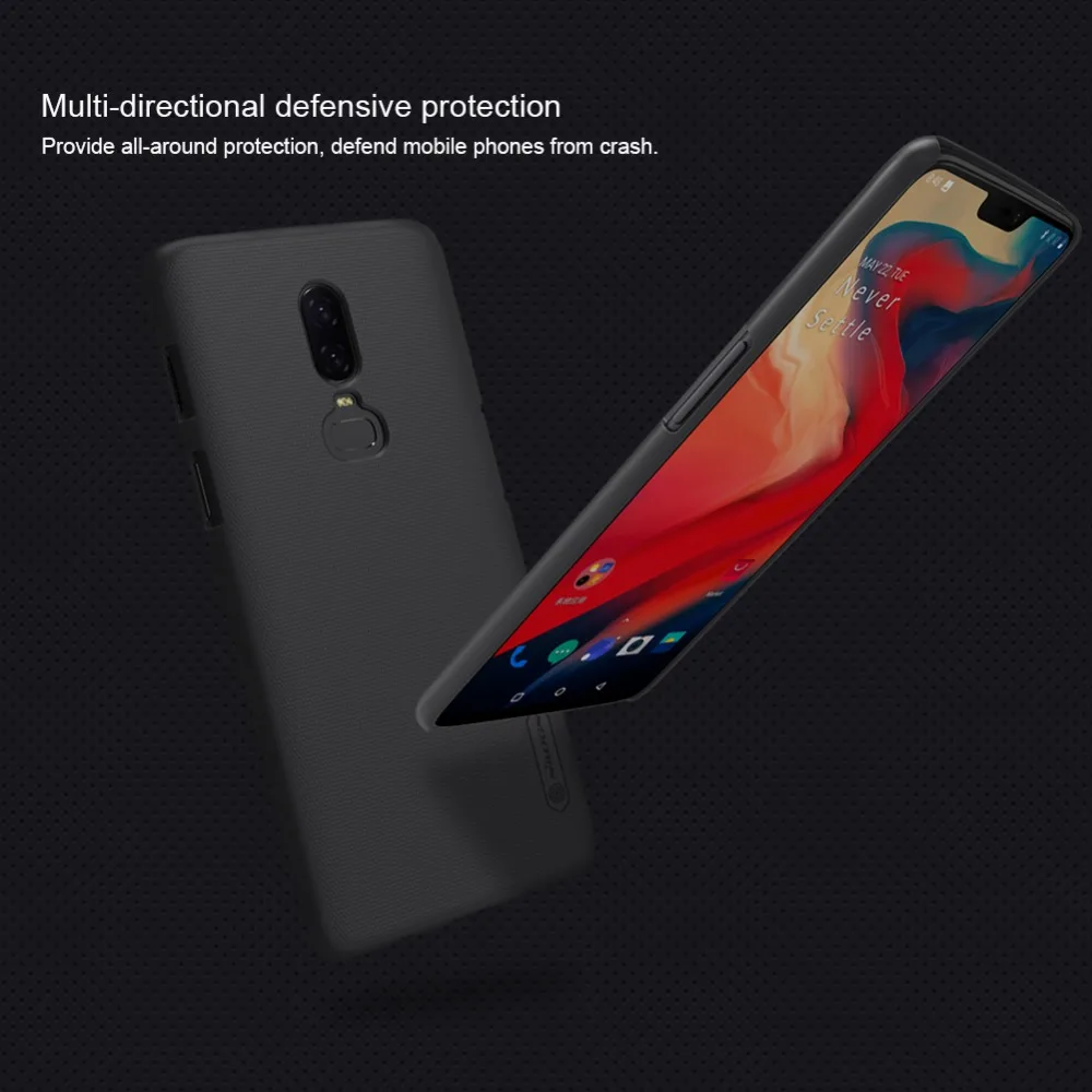 For OnePlus 6 Case Cover NILLKIN Hard PC Frosted Phone Bag One Plus A6000 A6003 Back Shockproof Protective Shield |