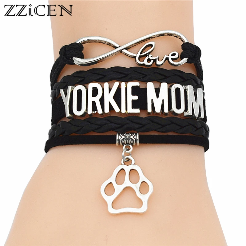 Новые модные подвески в виде собачьей лапы Infinity Love YORKIE MOM | Украшения и аксессуары