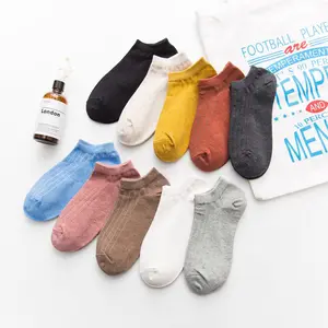 Носки женские короткие, хлопок, 10 цветов, весна-лето