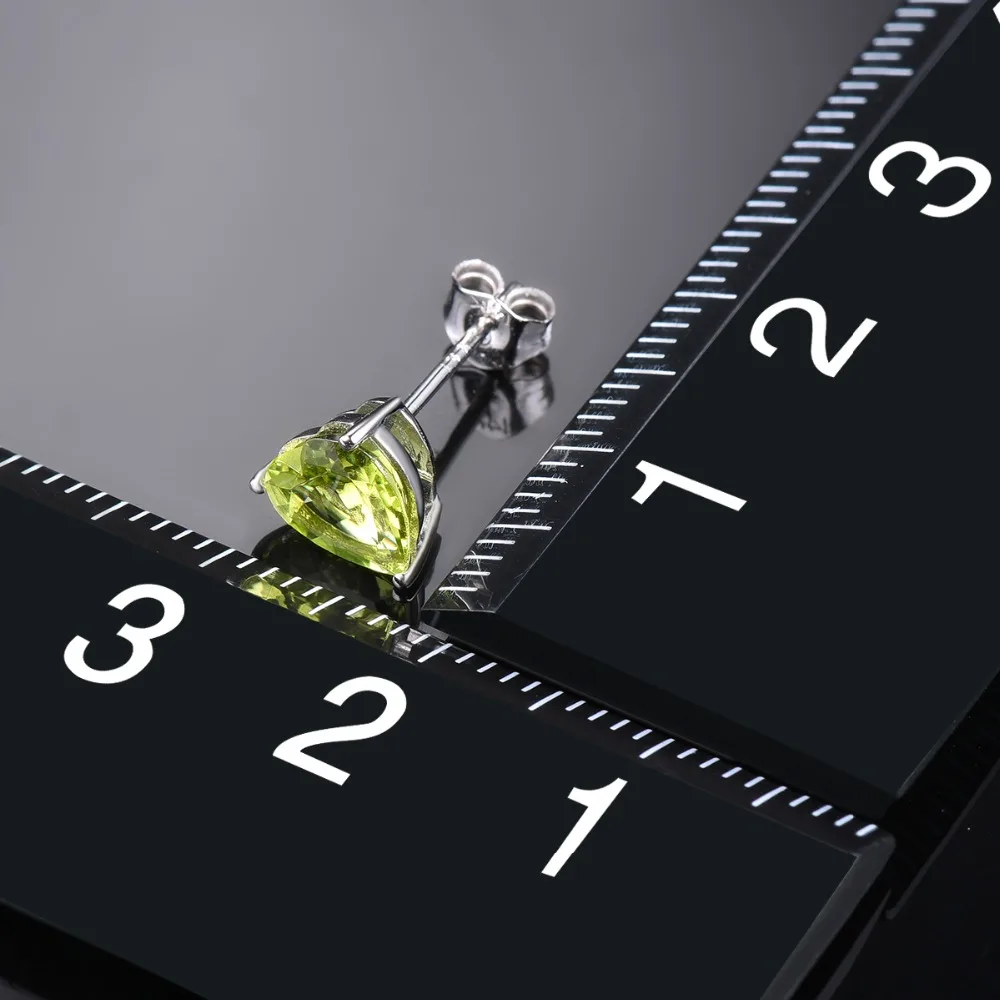 LP Solid 14K белое золото натуральный драгоценный камень шпилька из перидота серьги &