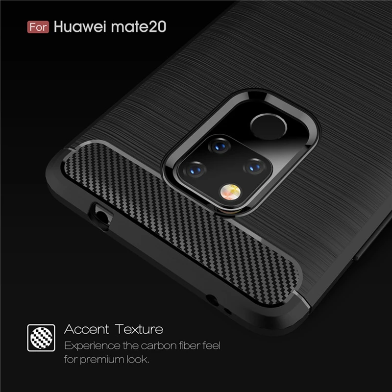 Прочные чехлы из углеродного волокна для Huawei Mate 8 9 10 20 Lite PRO Ударопрочный Мягкий