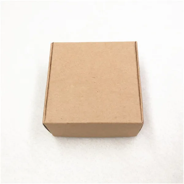 brown 24 шт. самолета kraft бумага для упаковки подарка коробка конфет 6,5x6,5x3 см хранения чай/печенье/коробка для орехов принять настроить MOQ: 500 - Цвет: brown