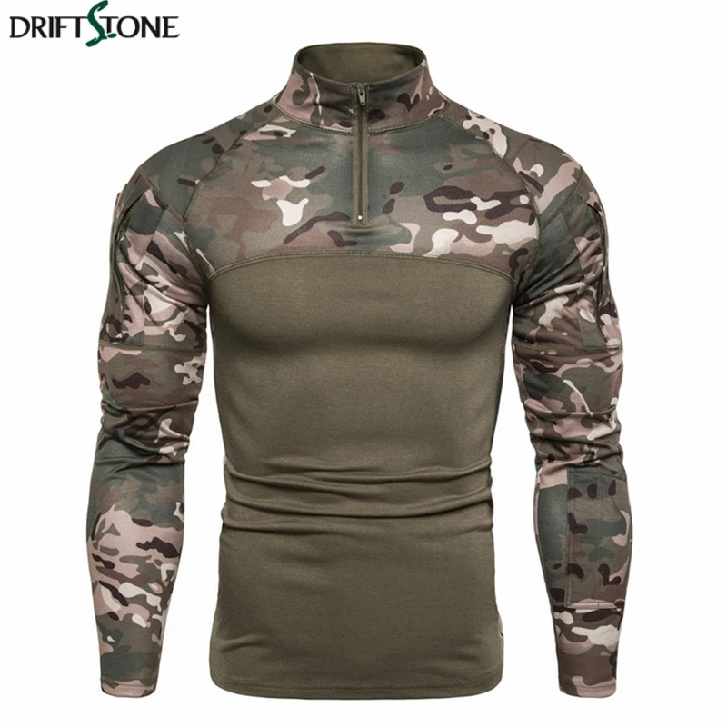 

Men SWAT Soldiers Military Combat T Shirt Slim Camo Tactical T-Shirts Army Airsoft Paintball Long Sleeve Hunt Shirts