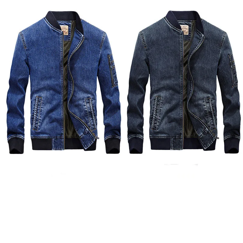 

XingDeng fashion denim jacket men jeans jacket over coat masculino embroidered stand-neck clothes