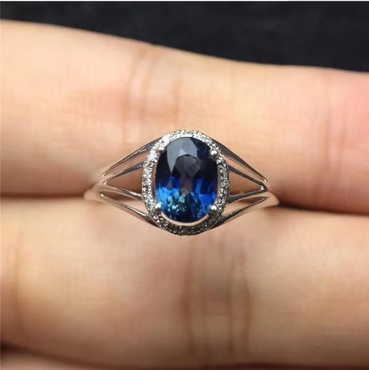 Сапфировое Кольцо 18 k кольцо из белого золота натуральное и настоящее сапфировое