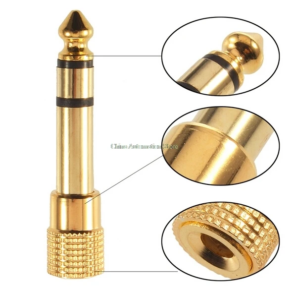 Высококачественный аудиоадаптер для наушников со штекером 6 5 мм 1/4 дюйма на