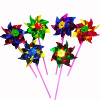 1pcs plastic small windmills colorful diy children cartoon windmill toys