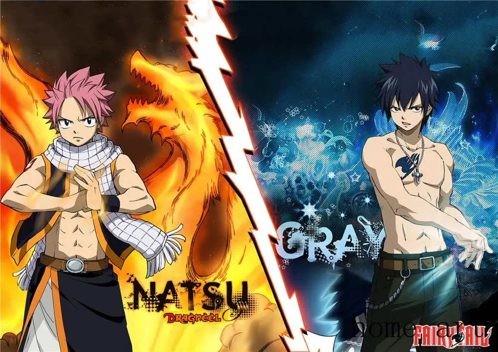 Fairy Tail Плакаты аниме стены наклейки с белым покрытием Бумага принты Высокое разрешение украшения дома гостиная Спальня