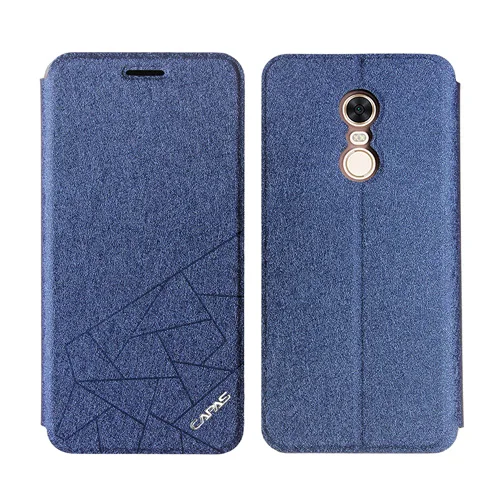 Dark Blue Смарт-чехол Xiaomi Redmi Note 5 Snapdragon 625 чехол флип-чехол из искусственной кожи чехол Redmi 5 плюс Чехол Стенд защитный щит противоударный - Цвет: Dark Blue