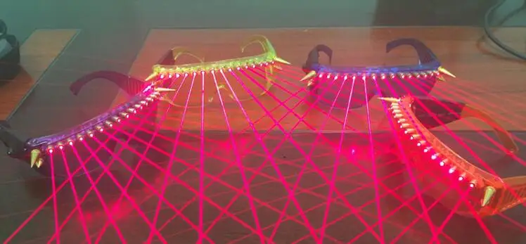 

DJV glowing red laser glasses wireless emitting laser glasses laser props