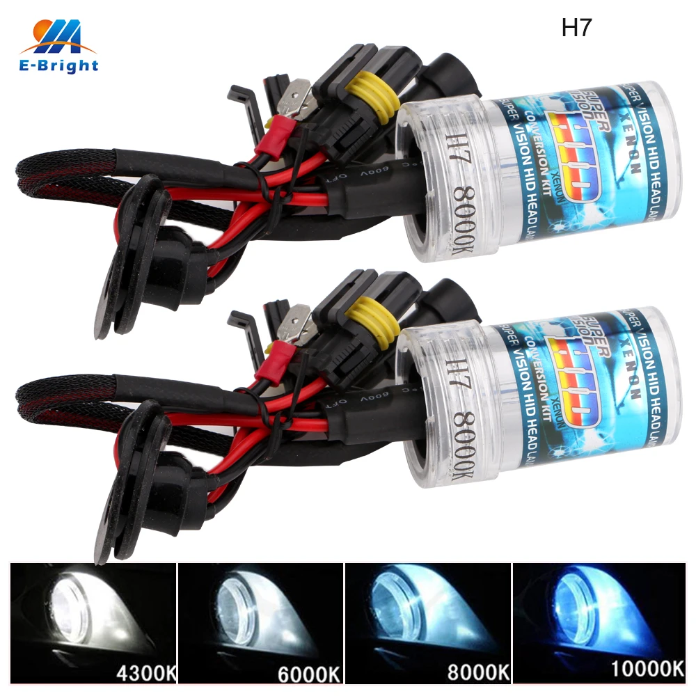 YM E Bright 1 пара/2 шт. автомобильные ксеноновые фары H7 AC 12V 35W HID лампы для фар