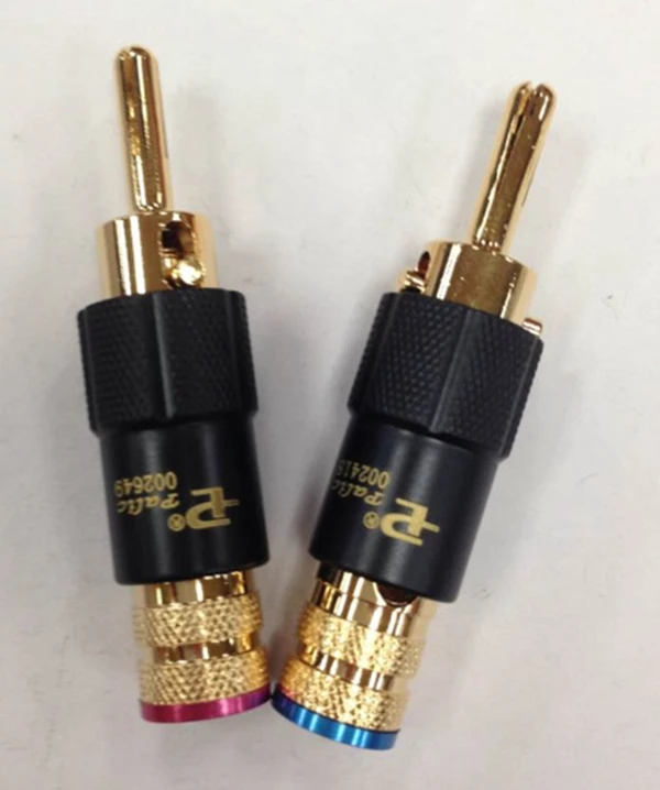 4 шт. Медный позолоченный адаптер 24K со штекером типа банан|adapter connector|adapter plugadapter