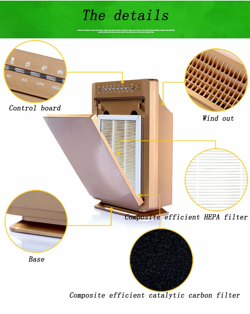 

Home Office mini Air Purifier PM2.5 In Addition to Smoke Formaldehyde Air Purifier Carbon Filter Air Cleaner