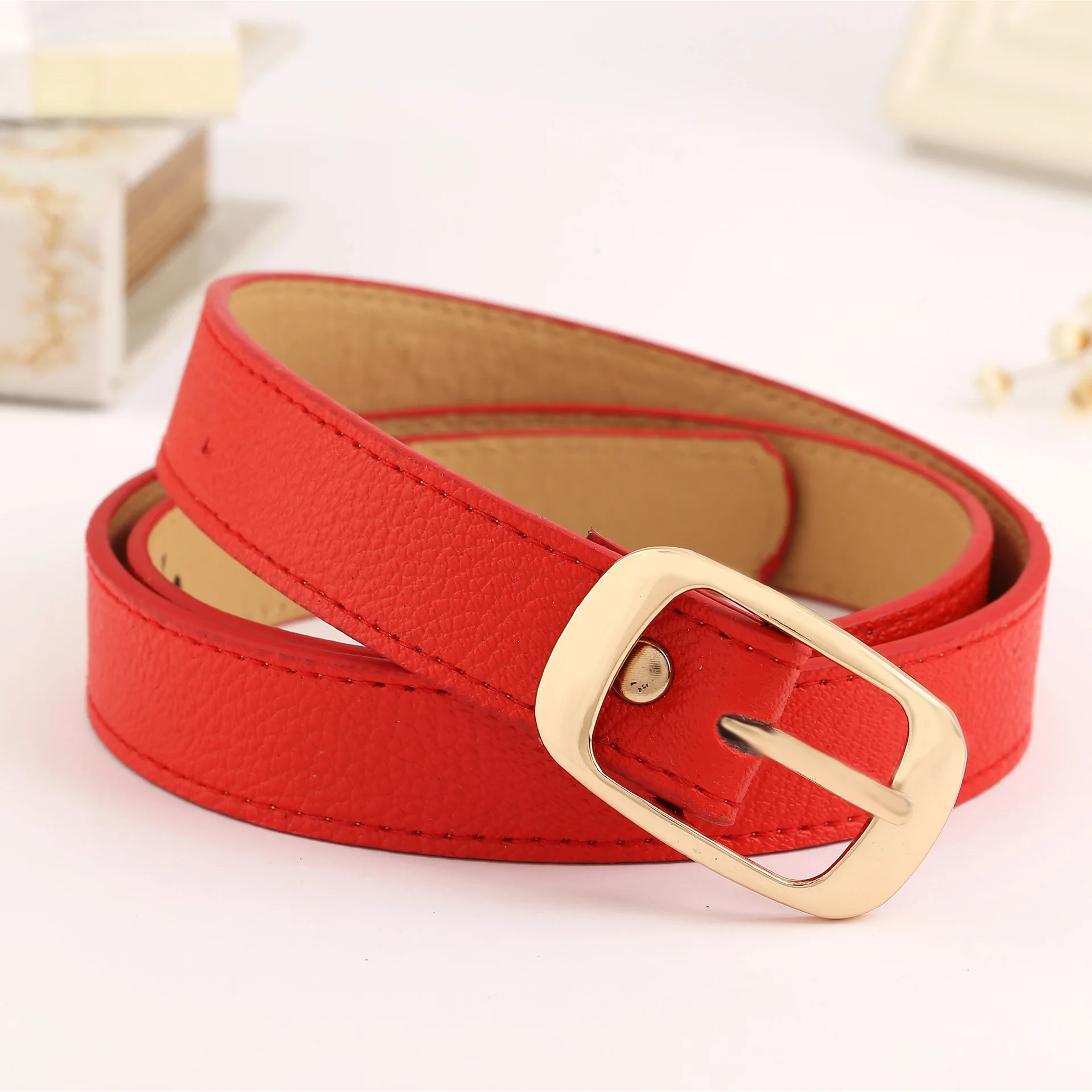 

Belt Lady Korean Fashion Retro Pin Buckle Belt Simple Wild Ladies Belt 100X2.3CM