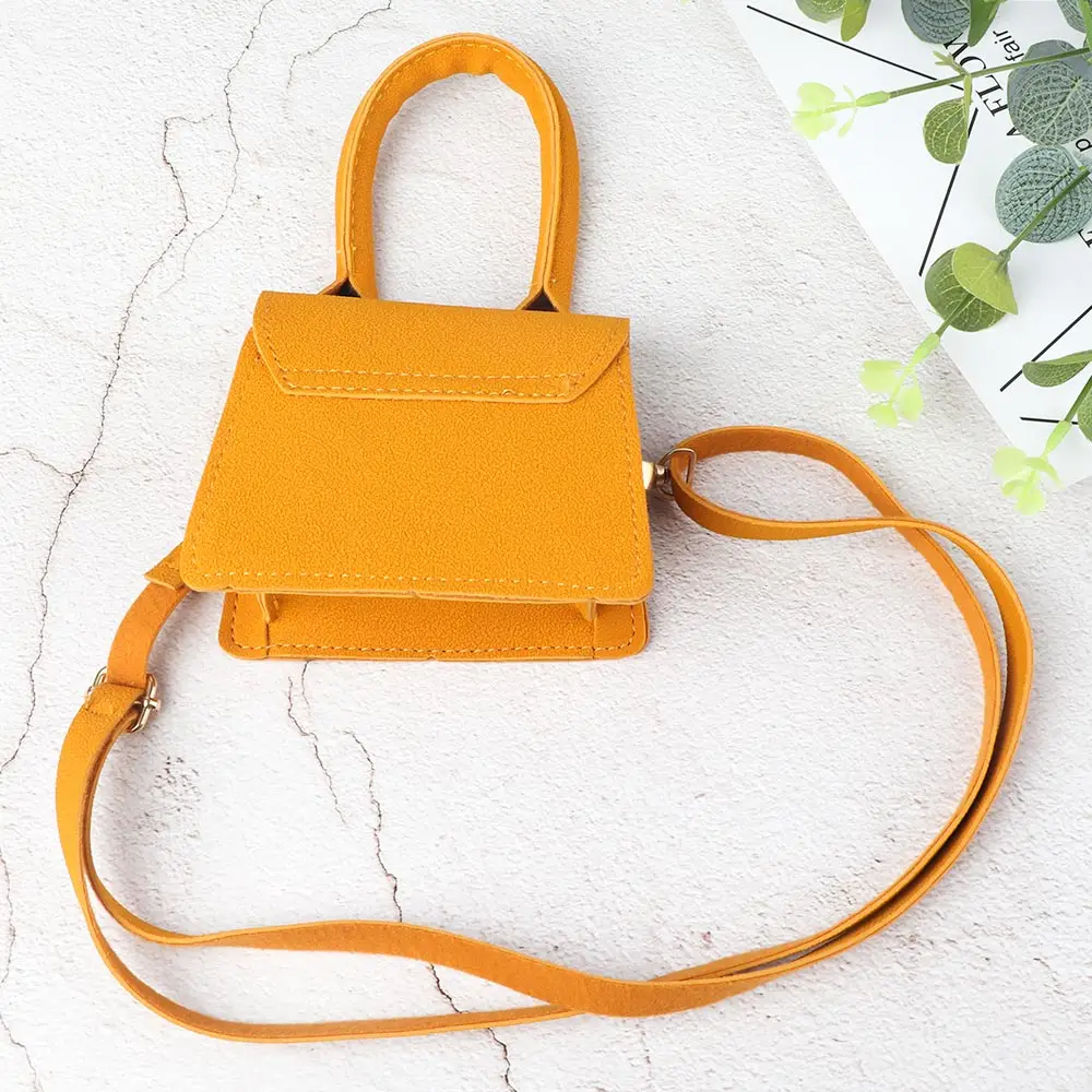 Прекрасный Карамельный цвет Для женщин кожа плечо телефон сумка Crossbody Малый Сеть Кошелек для девочек Дети клатч топ-ручка сумки