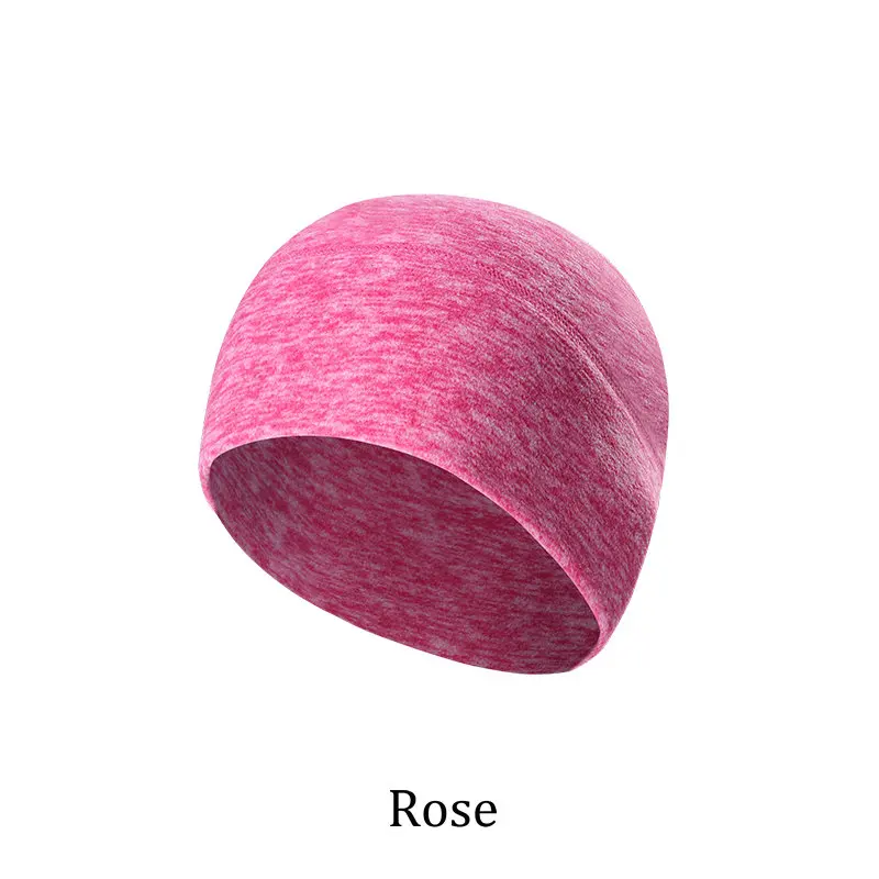 Rose Велосипедная Кепка из флиса, сохраняющая тепло, мужские зимние шапочки, утолщенные термальные головные банданы для бега на открытом воздухе, лыжного спорта, спортивная шапка для сноубординга - Цвет: Rose