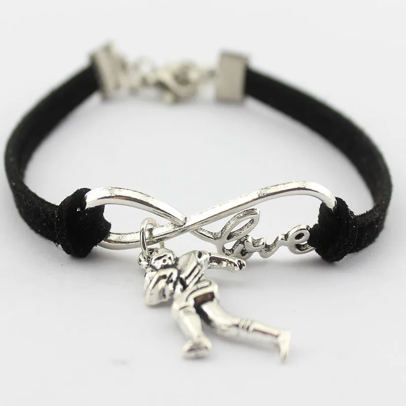 Новый стиль древнее серебро выстрел Паттер Бесконечность Символ Любовь Браслет