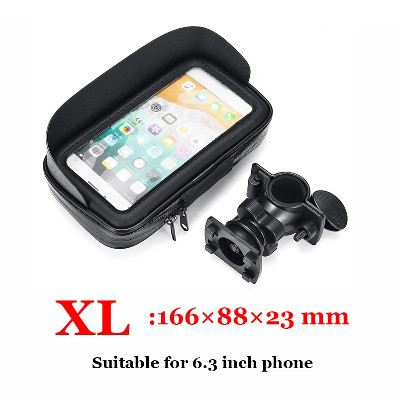 XL YPAY велосипедный мотоцикл Мобильный телефон сумка держатель для iPhone 8P XR samsung S9 водонепроницаемый велосипедный руль чехол поддержка gps крепление - Цвет: XL