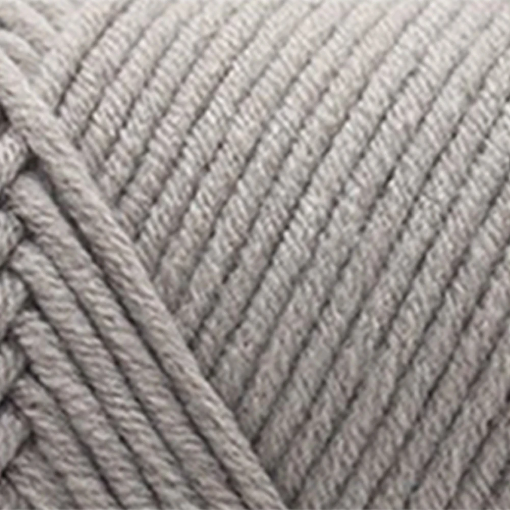 Grey 100 г пряжа для вязания, шерстяная пряжа, пряжа для вязания крючком, одеяло, свитер, шарф, молочная хлопковая пряжа для ручного шитья, инструменты для шитья, Lanas - Цвет: Grey
