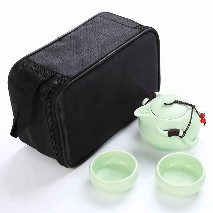 

Chinese Travel Tea Set Ceramic Portable Kungfu Teapot Porcelain Teaset Gaiwan Tea Cups of Tea Ceremony Tea Pot With Travel Bag
