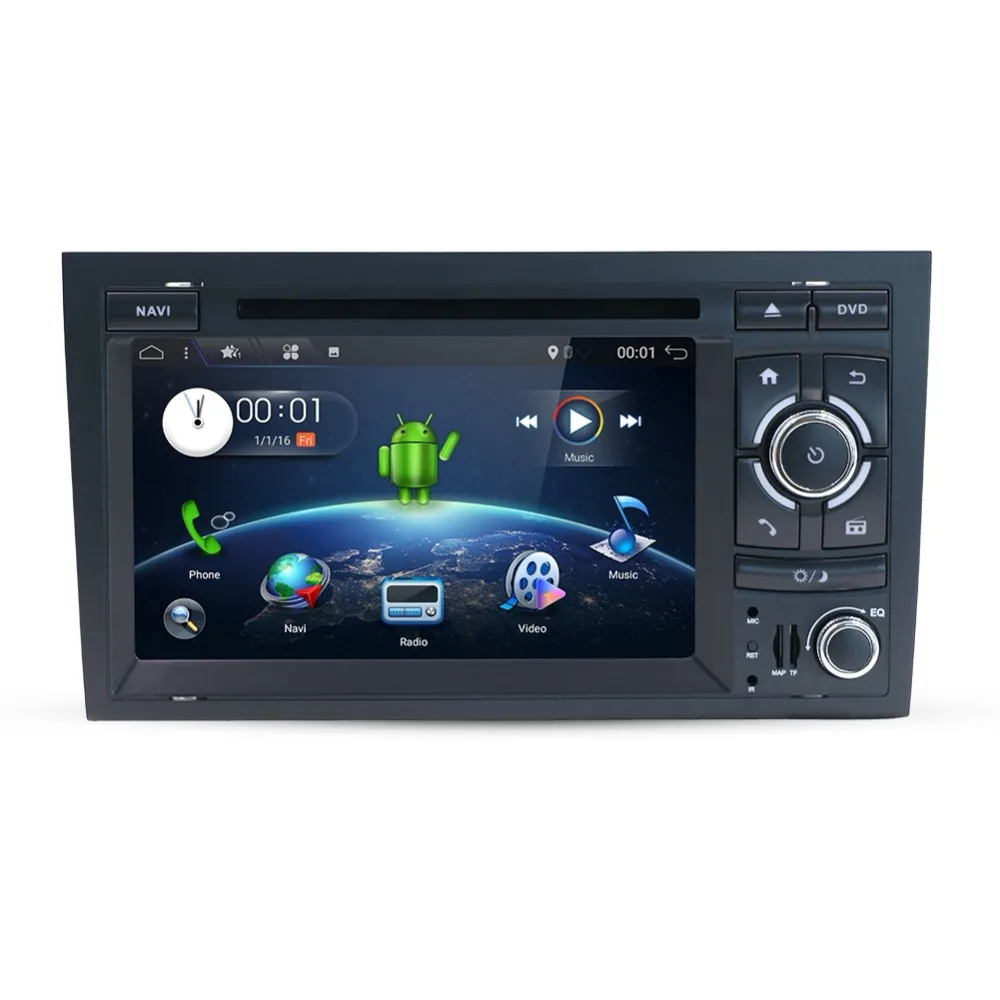 2din 4 ядра 7 дюймов Android 1 Автомобильный DVD плеер для автомобиля Audi A4 gps навигации