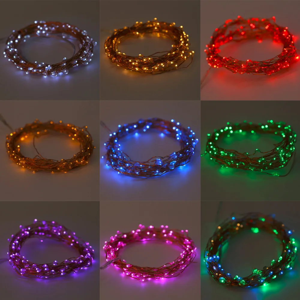 Новый солнечные Крытый открытый теплый белый 6 м 120LED Медный провод Строка Фея