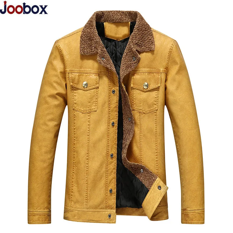 Для Мужчин's Искусственная кожа куртка Байкер осень 2017 г./Зимняя мода отложным