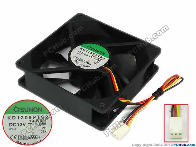 SUNON KD1209PTS2 13.f. GN DC 12V 1,6 W 3-проводной 92x92x25 мм вентилятор охлаждения сервера