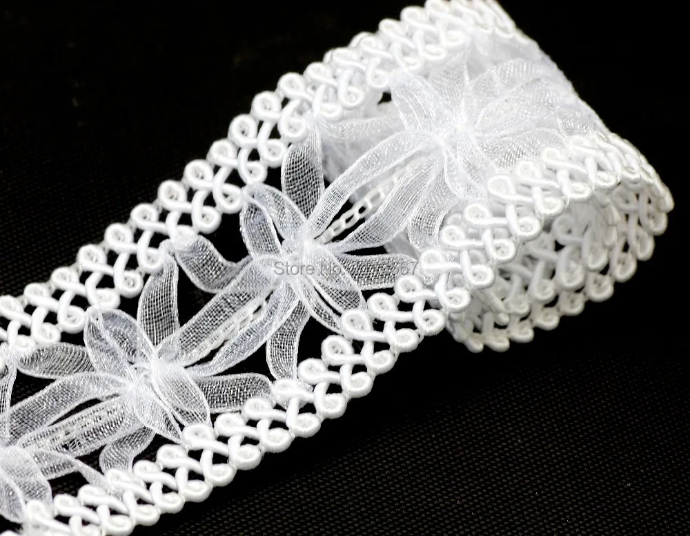 20 ярдов ручная работа плетеная белая отделка кружевная Лента декорированная для