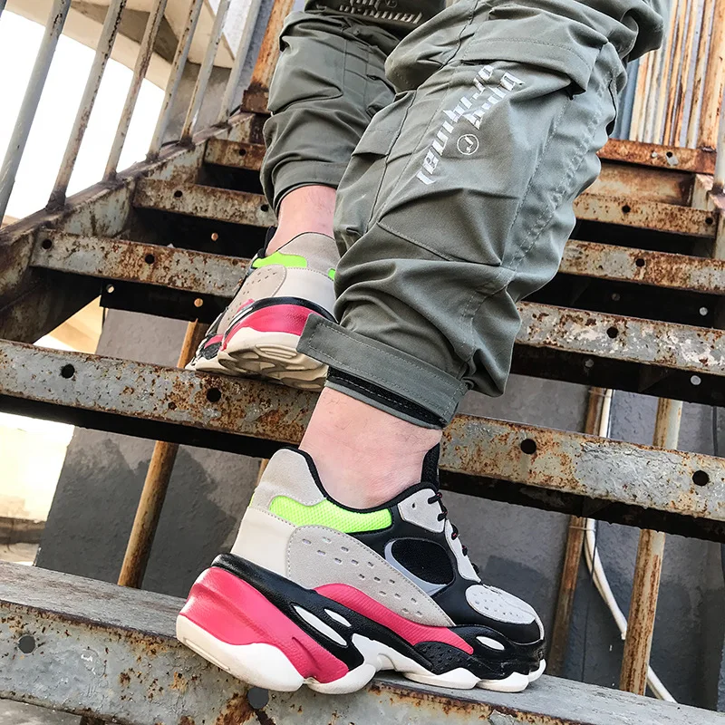 Hip Hop off Harajuku colorful chunky Sneakers Men Breathable Mesh Casual Shoes white Fashion Tenis Masculino Adulto | Обувь