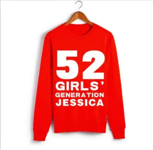 JESSICA Mainlead Поколение KPOP девочек SNSD TaeYeon Yoona Толстовка Sweatershirt пуловер - Цвет: JESSICA