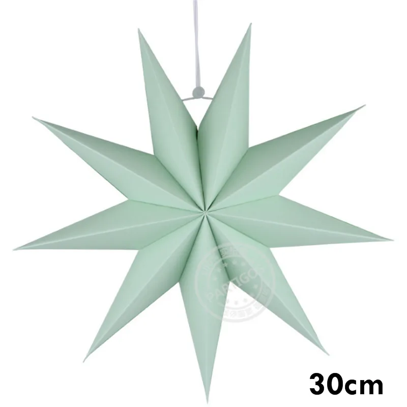 Mint Green 1 шт бумажные звезды, девять звезд, бумажные украшения, девять звезд, бумажные свадебные декорации, Вечерние Декорации, Звездные декорации, элегантный декор для комнаты - Цвет: Mint Green