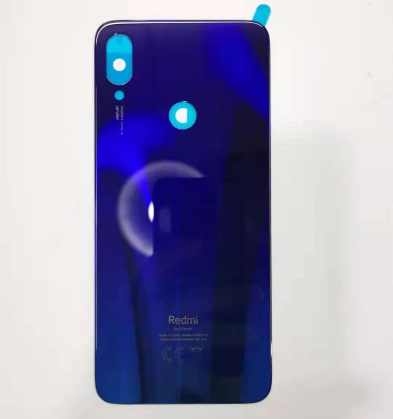 Задняя крышка из 100% оригинального стекла с клеевым логотипом для Xiaomi Redmi note 7