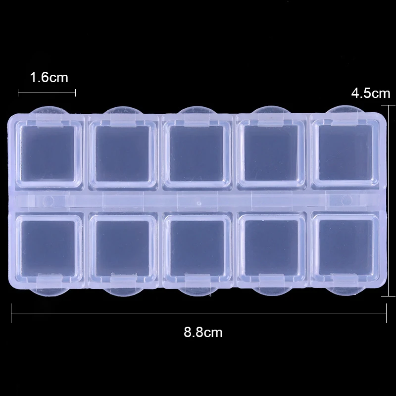 10 прозрачные сетки контейнер для украшений с крышкой ящик хранения чехол дизайна