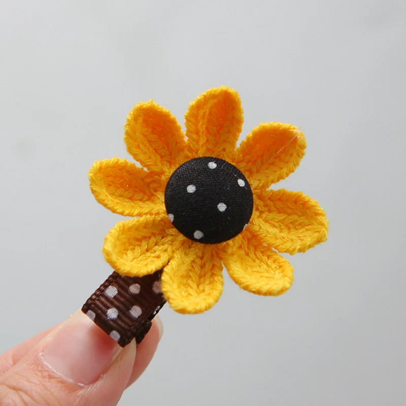 

Sale 2PCS/Set Sweet Sunflower Hair Pin Hair Rope Cute Korean Girls Fashion Elastic Hair Bands Kids Hair Accessories