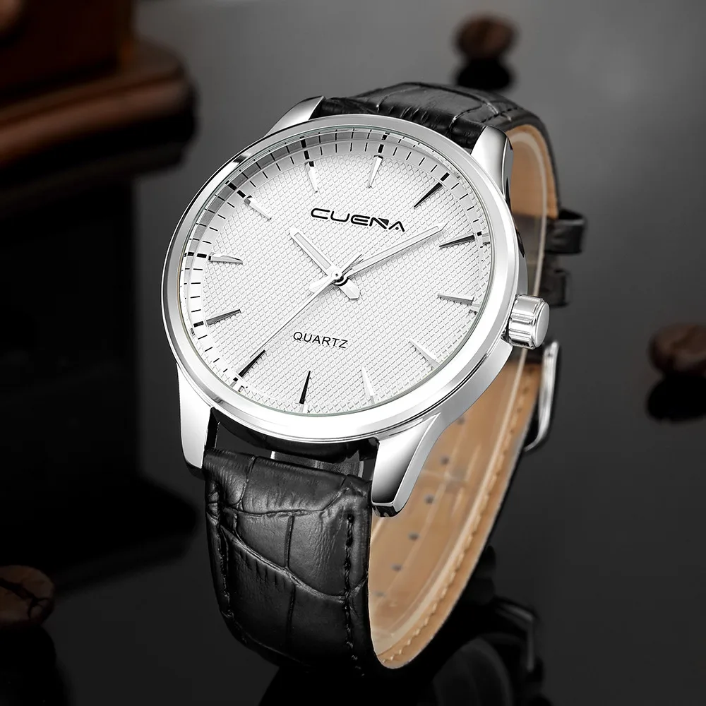 Fashion Men's Date Leather Sport Quartz Noctilucent Wrist Watch Male Clock Casual Watches relogio masculino erkek kol saati A40