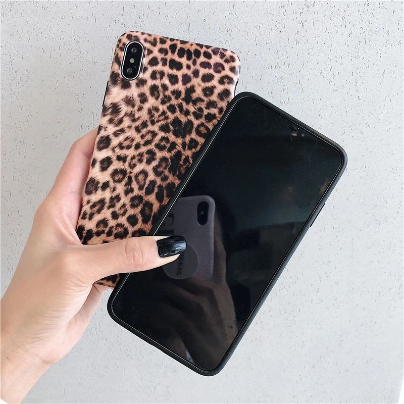 Gimfun Vintage Patterned Leopard Case for Iphone Xs Max Xr Anti-knock Soft Silicon 6s 7plus 8 X Back Cover | Мобильные телефоны и