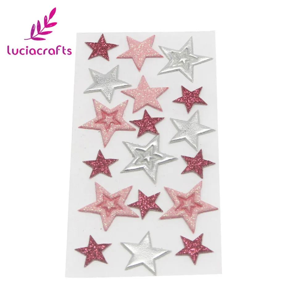 Lucia crafts 1 лист/6 листов 5,5*11 см Звезда Форма стикер мульти размер DIY самоклеющиеся дневник в стиле скрапбукинг украшения C0901