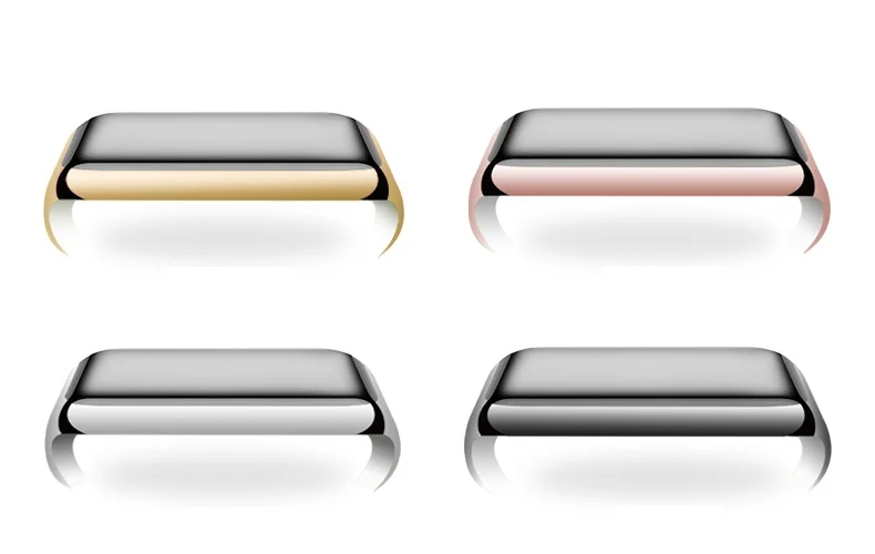 Чехол для Apple Watch, серия 3, 1, 2, 38 мм, 42 мм, покрытие из мягкого ТПУ, акрилового пластика, защитный чехол для экрана 2 в 1, розовое золото